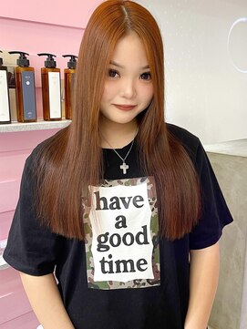 ゲームバイアランスミシー 心斎橋(GAME by Alan Smithee) オレンジブラウン/暖色/ブリーチなしダブルカラー/髪質改善