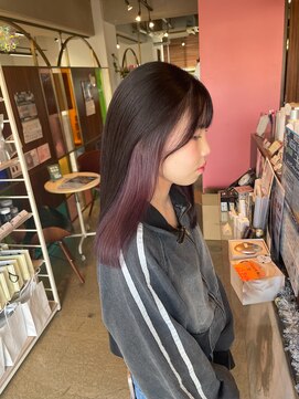 グート ヘアーメイク(gut HAIR MAKE) イヤリングカラー×ラベンダー