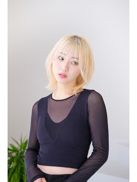 ディアローグ 自由が丘Luz店 大人ブロンドボブ(自由が丘/ブリーチ/ケアブリーチ)