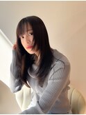 メルティカラーフェミニンロング似合わせカットハイトーン韓国
