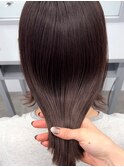 韓国 くびれロング レイヤー ワンホンヘア 小顔前髪