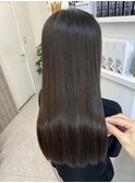 韓国 くびれロング レイヤー ワンホンヘア 小顔前髪