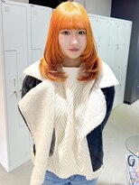 ゲームバイアランスミシー 心斎橋(GAME by Alan Smithee)&nbsp;オレンジ/レイヤーカット/暖色カラー/心斎橋ダブルカラー