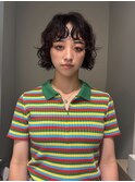 ボブパーマレイヤーパーマ顔周り前髪ボブショート/渋谷