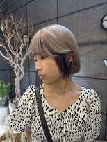 ヘアーアンドメイク ビス(HAIR&MAKE bis)&nbsp;顎ラインボブ/イヤリングカラー/デザインカラー【NOKA】