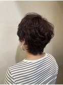 秋色◎30代40代小顔ショートパーマで大人美髪