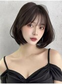 渋谷 ボブ 韓国ヘア 大人ボブ 顔周りレイヤー 小顔カット 