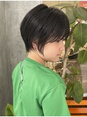 ヘアドネーション!バッサリカット前下がりハンサムショートボブ