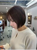 【Look at】レイヤーボブ似合わせカット着物ヘアダークアッシュ