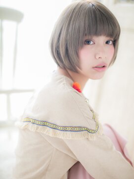 モッズ ヘア 福岡姪浜店(mod's hair) mod's姪浜/ダークシルバー大人ガーリー小顔丸みショートボブj