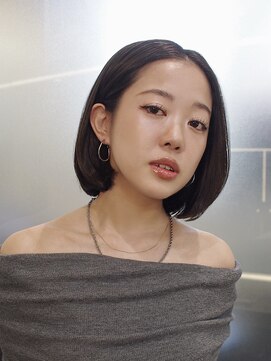 ロック(rock) ミニボブ/ワンレンボブ/オリーブブラウン/透明感カラー