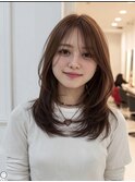 韓国風レイヤー/ハッシュカット/透明感カラー
