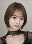 色っぽ透け感くびれボブ × 大人シースルーバング