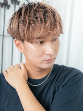 トニーアンドガイメン ホテル京阪仙台店(TONI&GUY MEN) ハイトーンカラールーズパーマシースルーラウンドマッシュh仙台