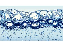 シャンプー台では炭酸泉が出ています。