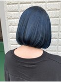 ネイビーブルー＿ショートボブ