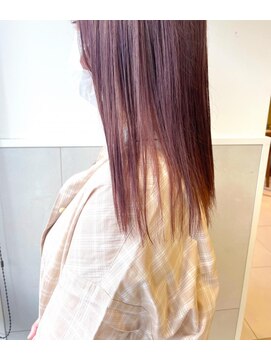 バブ バイネオリーブ(Bab by neolive) ピンクカラー×切りっぱなしミディアム