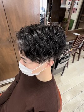 オムヘアー (HOMME HAIR) 【HOMME HAIR 佐藤】 波巻きスパイラルパーマ スタイル