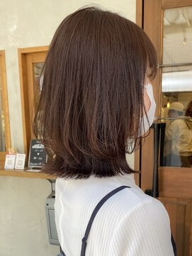 スクレ(s:;cre) 大人レイヤーボブあったかまろベージュ”
