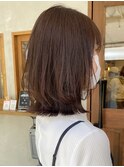大人レイヤーボブあったかまろベージュ”