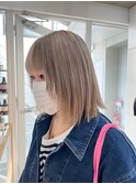 【川辺晴加】切りっぱなしボブxミルクティーベージュ