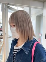 ガリカ シーム(Gallica/SEAM)&nbsp;【川辺晴加】切りっぱなしボブxミルクティーベージュ