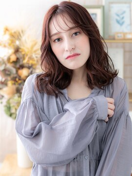 カバーヘア イヴ 戸頭店(COVER HAIR EVE) ベビーピンクフレンチカジュアルふわミディa戸頭20代30代40代