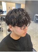 メンズマッシュツイストスパイラルパーマ