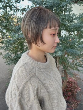 ビーワールド(B WORLD) 似合わせショート小顔ボブウルフショートエモージュグレージュ