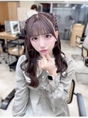 ハーフツイン ラベンダー アイドルヘアレイヤーカット