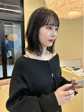 スニュウ(snuw) 似合わせカットボブ小顔カットココアブラウングレージュ