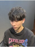 ビジネスツーブロック マッシュショート 束感ニュアンスパーマ