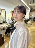 前髪ありマッシュショートコンパクトショート