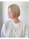 ハイトーンボブ、ブロンドボブ、ワンレン
