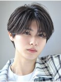 シースルーマッシュフェザーパーマニュアンスパーマコンマバング
