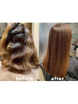 潤いを保ちながら、縮毛ができるのは【ENOREオリジナル弱酸性縮毛矯正】だから!あなた史上最高の美髪へ!!