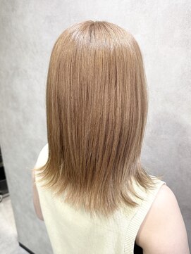 ルノン(LUNON) アプリコットオレンジくびれヘアハイライトカラー熊本