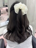 ザ パス 大名店(the path)&nbsp;グレージュ/透明感カラー/ハーフアップアレンジ