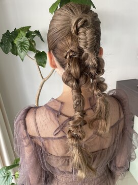 クロップ エス 茅ヶ崎本店(crop es) 【人気style】ツインの編みおろしアレンジ*