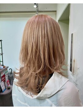 ロングウルフ　　ミルクティーカラー