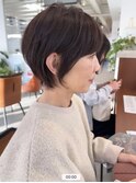 丸みショート×ココアブラウン　似合わせカット
