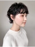 ショート レイヤー パーマ ショートパーマ ショートウルフ 