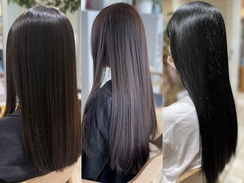 エムプラス センター北(M.plus)の写真/【Aujua取り扱いサロン】髪の状態に合わせたトリートメント選定で、髪の内側から補修！理想のサラ艶髪に♪