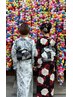 【夜16-22時】浴衣レンタル+着付け + ヘア 当日OK ¥5,980