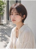 ショート×アッシュベージュ×髪質改善