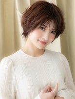 カバーヘア ブリス 川口(COVER HAIR bliss)&nbsp;ミルクティーベージュブリーチなしショートウルフカット30代W
