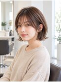 レイヤーボブ髪型20代30代40代50代前髪あり前髪なし面長丸顔亀有