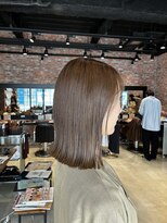 オーガニック アトリエ 大宮(organic+atelier)&nbsp;髪質改善縮毛矯正×透明感グレージュ/大人ミディアム/秋カラー