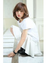 ヘアーアンドファッションシオミエイチ (hair＆fashion shiomi H) 透明感ミルクチョコレートカラー×ゆるミディ