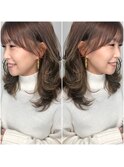 【#お客様スタイル】サイドバングとひし形レイヤー
